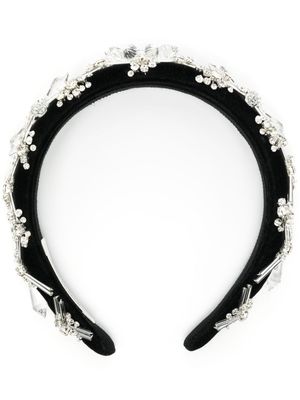 Jennifer Behr Clara crystal-embellished hairband - Black