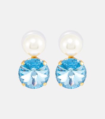 Jennifer Behr Demi crystal and faux pearl earrings