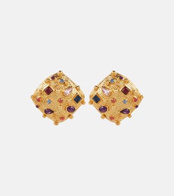 Jennifer Behr Deon embellished gold-plated earrings