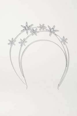 Jennifer Behr - Ellerie Crystal-embellished Silver-tone Headband - one size