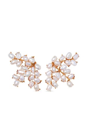 Jennifer Behr Franca pearl earrings - White