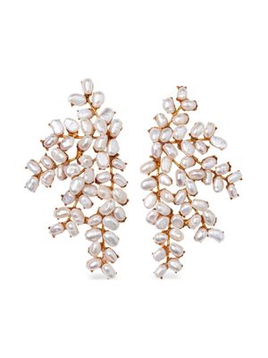 Jennifer Behr Francesca pearl earrings - White
