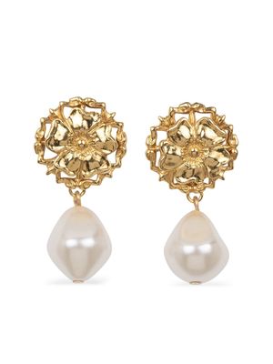 Jennifer Behr Francesca pearl-pendant earrings - White