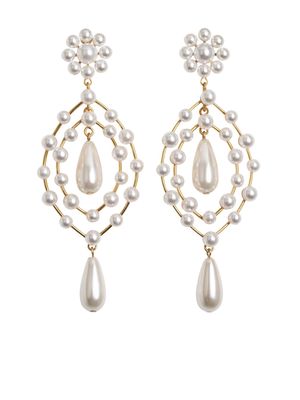 Jennifer Behr Galene pearl earrings - White