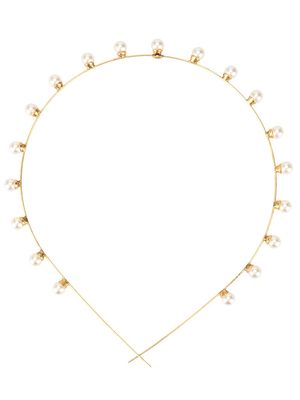 Jennifer Behr Iris pearl embellished headband - Gold