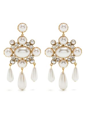 Jennifer Behr Jubilee faux-pearl drop earrings - White