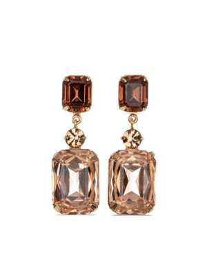 Jennifer Behr Justine crystal-embellished earrings - Gold