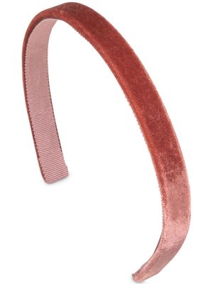 Jennifer Behr Lacey velvet headband - Pink