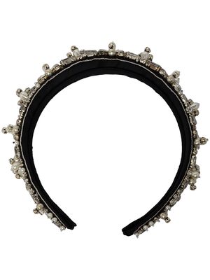 Jennifer Behr Liana crystal-embellished headband - Silver