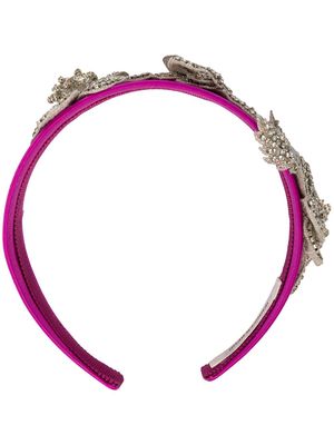 Jennifer Behr Lillia floral-appliqué headband - Pink