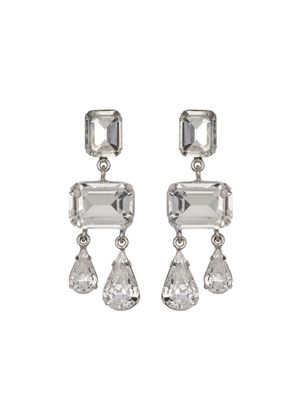 Jennifer Behr Lucille crystal drop earrings - White