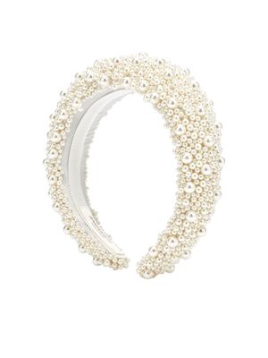 Jennifer Behr Marjeta pearl-embellished headband - White