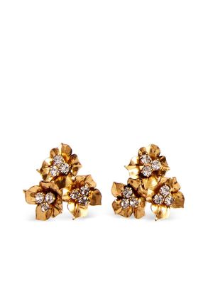 Jennifer Behr Maye floral-motif stud earrings - Gold