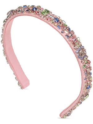 Jennifer Behr Mira crystal-embellished headband - Pink