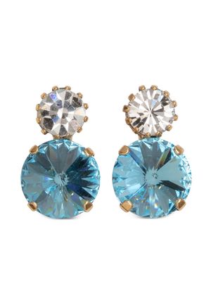 Jennifer Behr Myrla crystal-embellished earrings - Blue