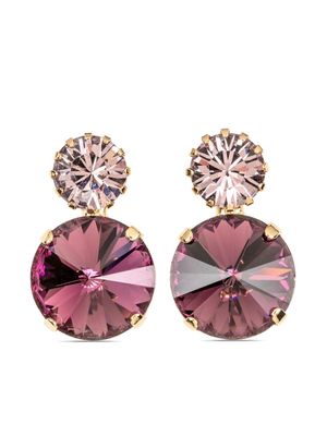 Jennifer Behr Myrla crystal stud earrings - Pink