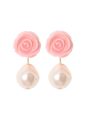 Jennifer Behr Telma floral drop earrings - Pink