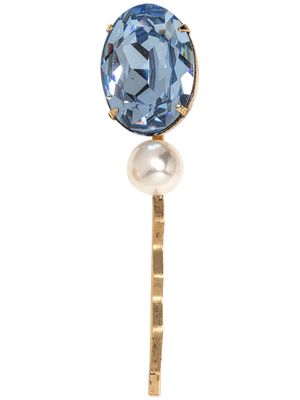 Jennifer Behr Tula crystal-embellished pin - Blue