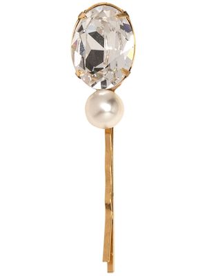 Jennifer Behr Tula crystal-embellished pin - Gold