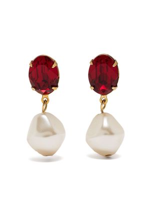 Jennifer Behr Tunis pearl crystal earring - Gold