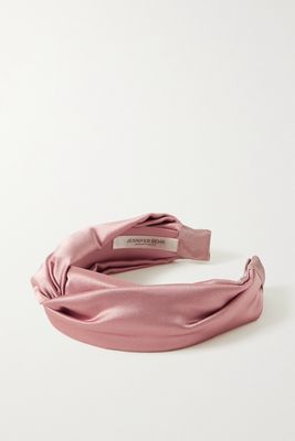 Jennifer Behr - Twist Silk-satin Headband - Pink