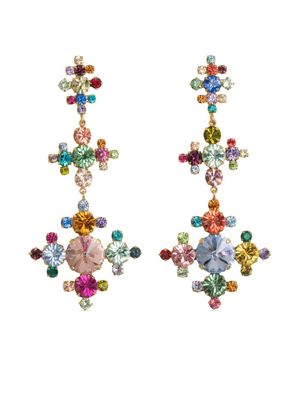 Jennifer Behr Valencia crystal-embellished earrings - Blue