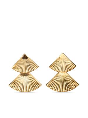 Jennifer Behr Vanna embossed earrings - Gold
