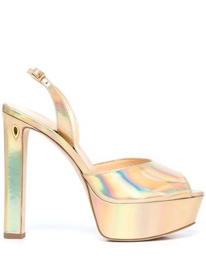 Jennifer Chamandi 130mm platform sandals - Gold