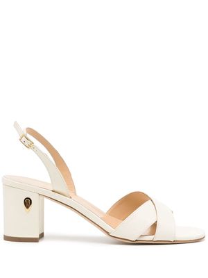 Jennifer Chamandi Leonardo 65mm leather sandals - White