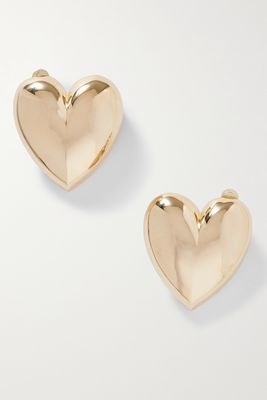 Jennifer Fisher - Puffy Heart Gold-plated Earrings - one size