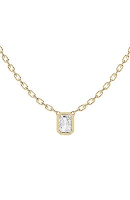 JENNIFER FISHER Radiant Lab Created Diamond Pendant Necklace in D0.5Ct - 18K Yellow Gold