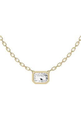 JENNIFER FISHER Radiant Sol Lab Created Diamond Pendant Necklace in D1.0Ct - 18K Yellow Gold