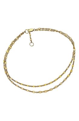 Jennifer Zeuner Charlene Layered Anklet in Yellow Gold 