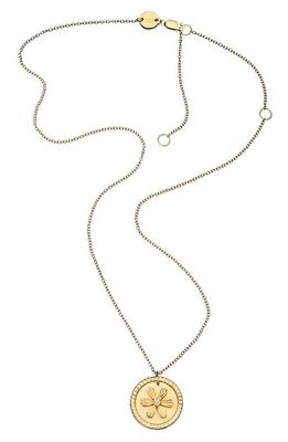 Jennifer Zeuner Jessica Daisy Coin Pendant Necklace in Gold Vermeil