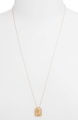 Jennifer Zeuner Jewelry Kiana Zodiac Pendant Necklace in Virgo Gold