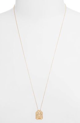 Jennifer Zeuner Kiana Zodiac Pendant Necklace in Gemini Gold