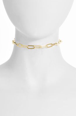 Jennifer Zeuner Marta Chainlink Choker Necklace in Gold Vermeil
