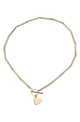 Jennifer Zeuner Melody Heart Pendant Necklace in Gold Vermeil