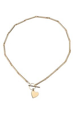 Jennifer Zeuner Melody Heart Pendant Necklace in Yellow Gold 