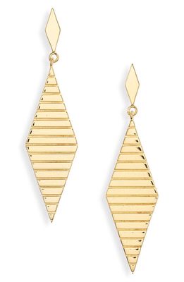Jennifer Zeuner Sarai Drop Earrings in 14K Yellow Gold Plated Silver