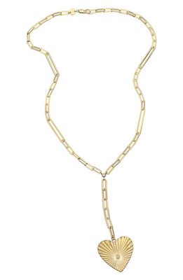 Jennifer Zeuner Sheldon Diamond Pendant Y Necklace in Yellow Gold 