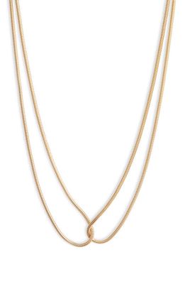 Jennifer Zeuner Tomi Intertwined Chain Necklace in Gold Vermeil