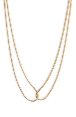 Jennifer Zeuner Tomi Intertwined Chain Necklace in Yellow Gold