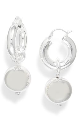 Jenny Bird Aline Convertible Hoop Drop Earrings in Silver