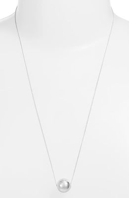 Jenny Bird Aurora Imitation Pearl Pendant Necklace in High Polish Silver