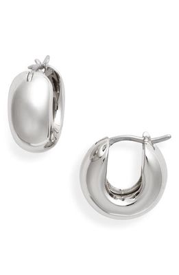 Jenny Bird Chubby Huggie Hoop Earrings in Silver