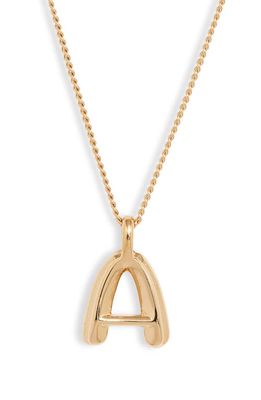 Jenny Bird Customized Monogram Pendant Necklace in High Polish Gold - A