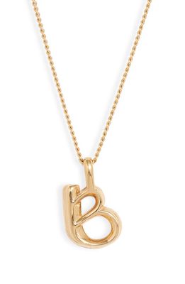 Jenny Bird Customized Monogram Pendant Necklace in High Polish Gold - B