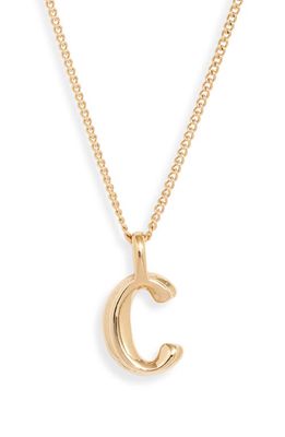 Jenny Bird Customized Monogram Pendant Necklace in High Polish Gold - C
