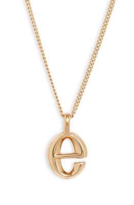 Jenny Bird Customized Monogram Pendant Necklace in High Polish Gold - E